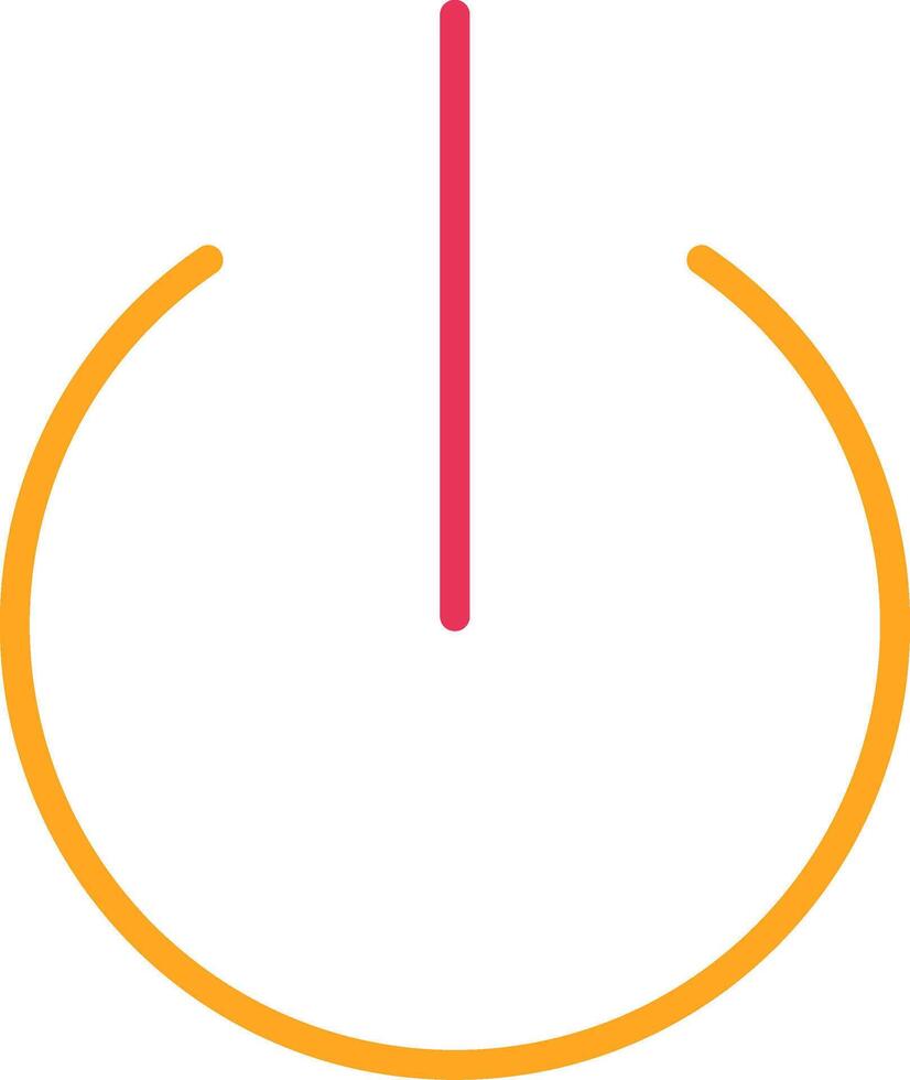 Turn On Line Two Color Icon vector