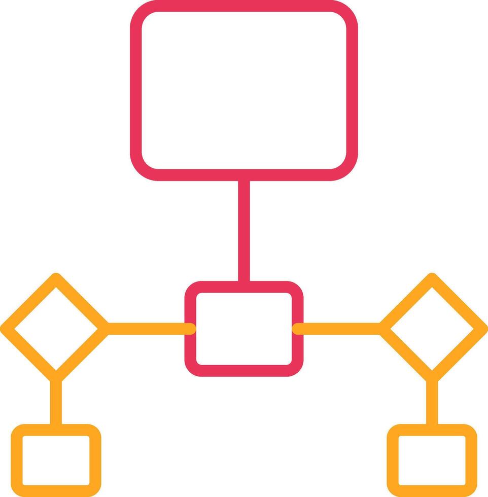 Flowchart Line Two Color Icon vector