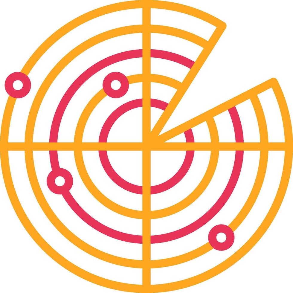 Radar Line Two Color Icon vector
