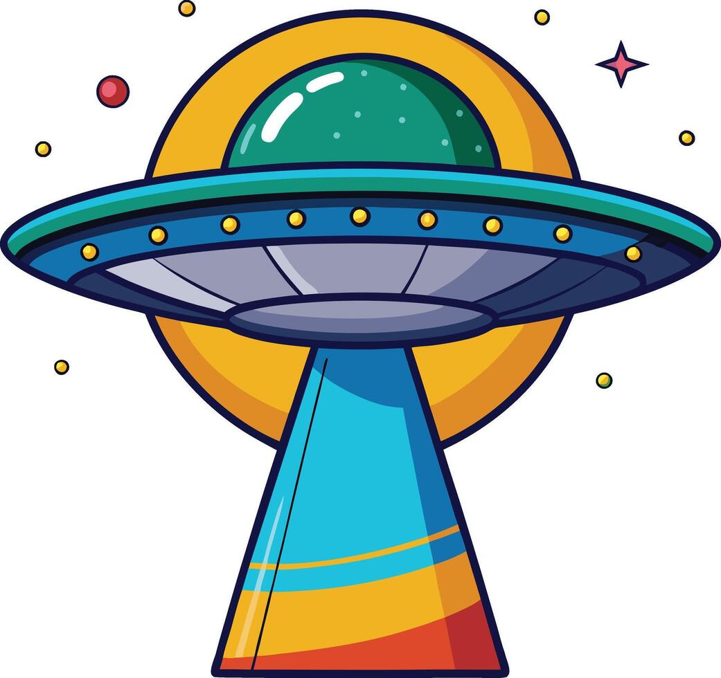 Mystical UFO - Available on EPS File vector