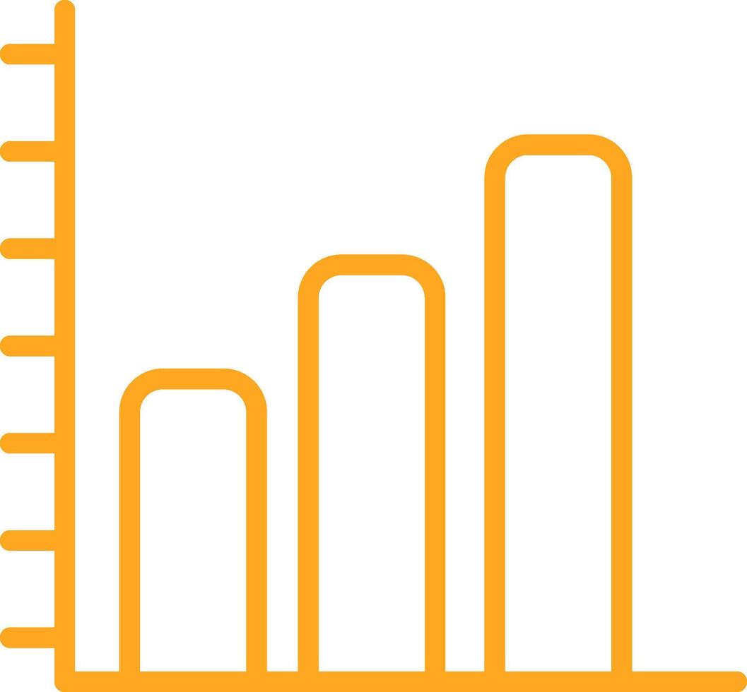 Bar Chart Line Two Color Icon vector