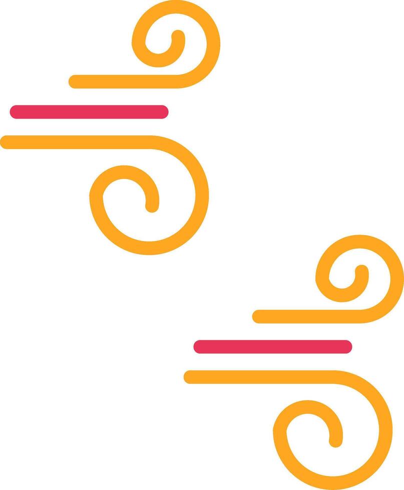 Wind Line Two Color Icon vector
