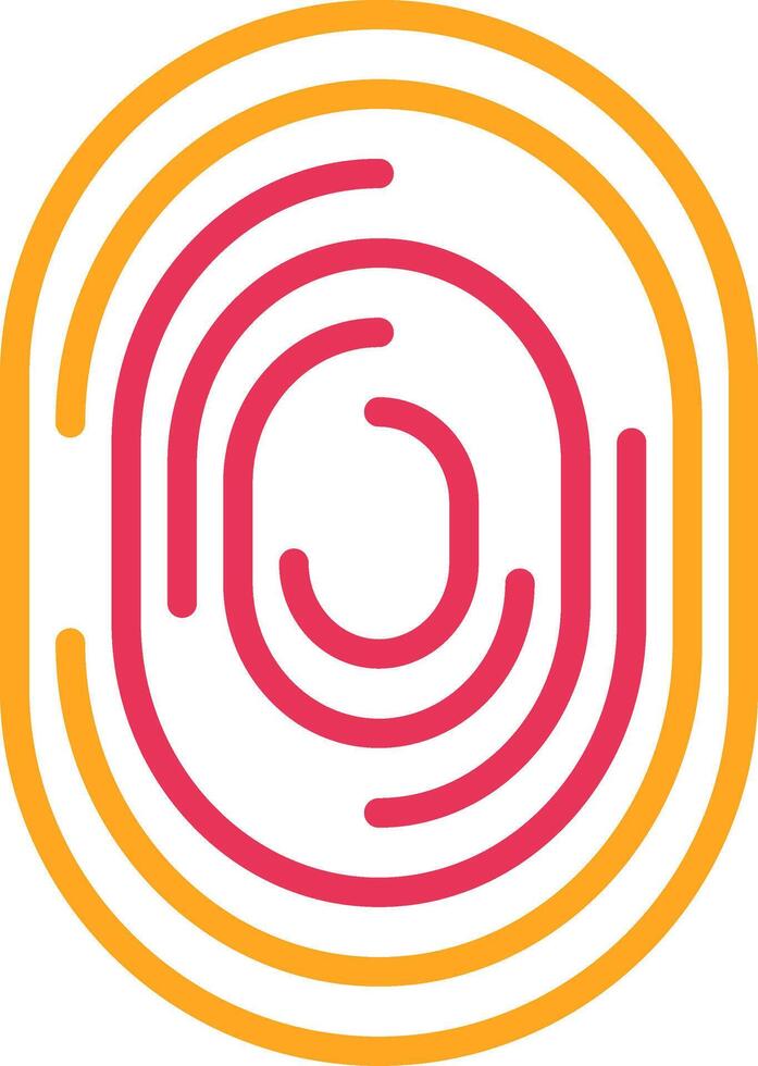 Fingerprint Line Two Color Icon vector
