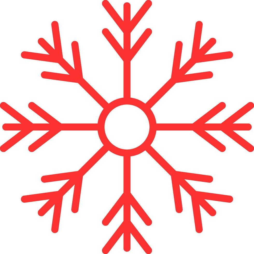 Snowflake Line Two Color Icon vector