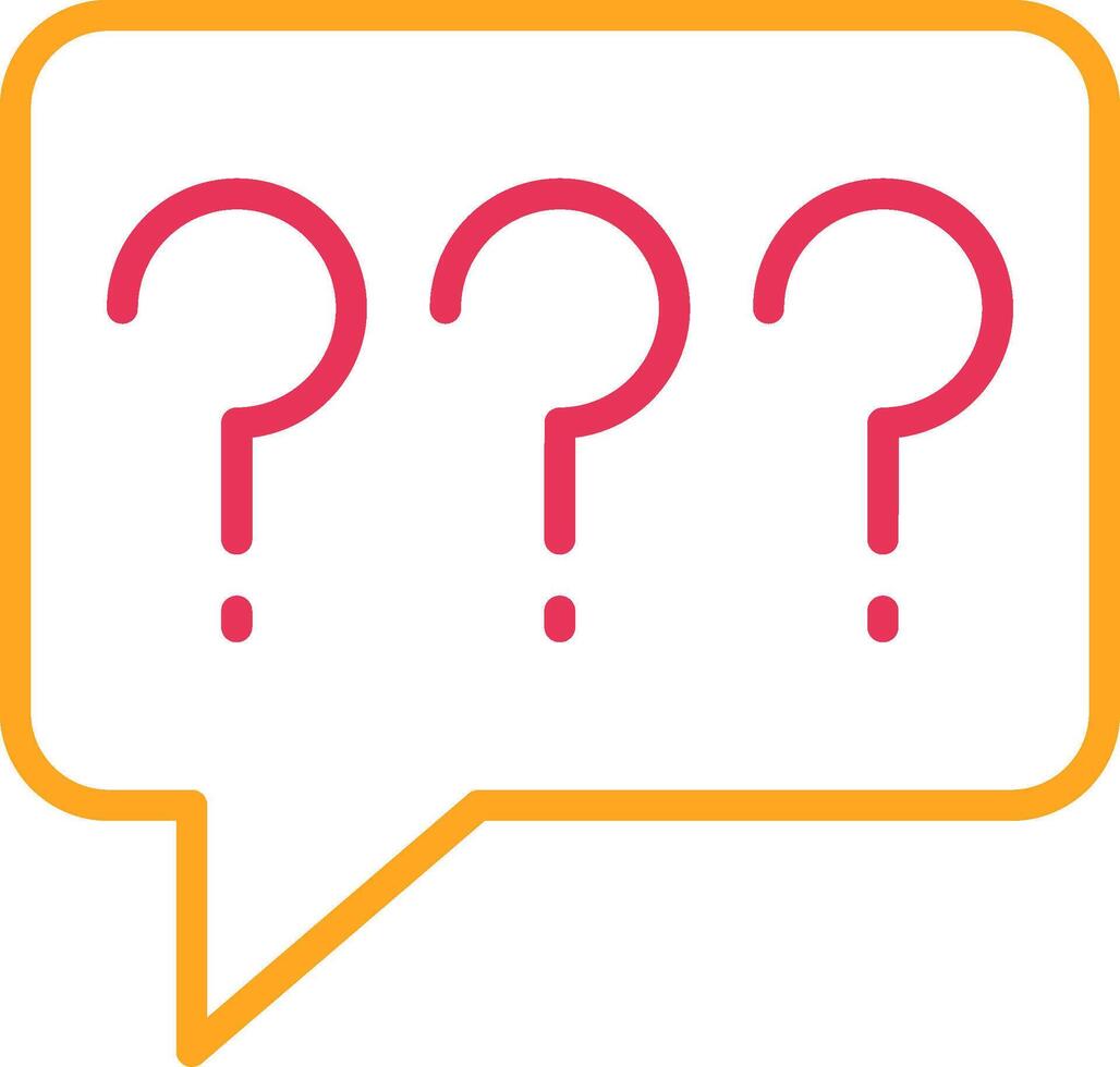 Question Line Two Color Icon vector