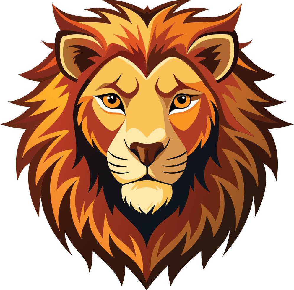 Majestic Lion Head Available on EPS File vector