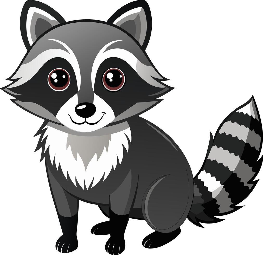 Playful Raccoon Available on EPS File vector