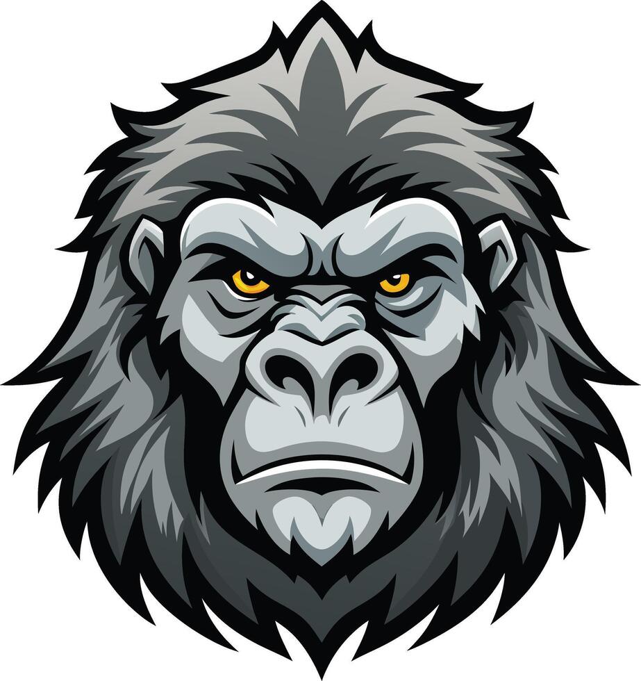 Majestic Gorilla Head Available on EPS File vector