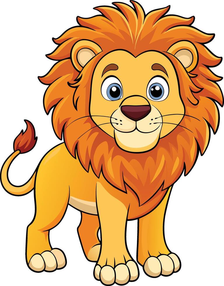 Majestic Lion Full Body Available on EPS File vector