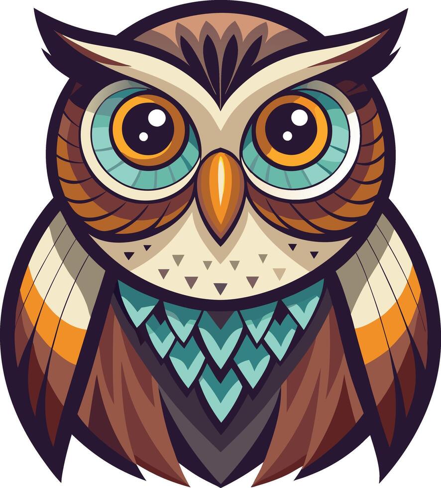 Silent Owl Full Body Available on EPS File vector