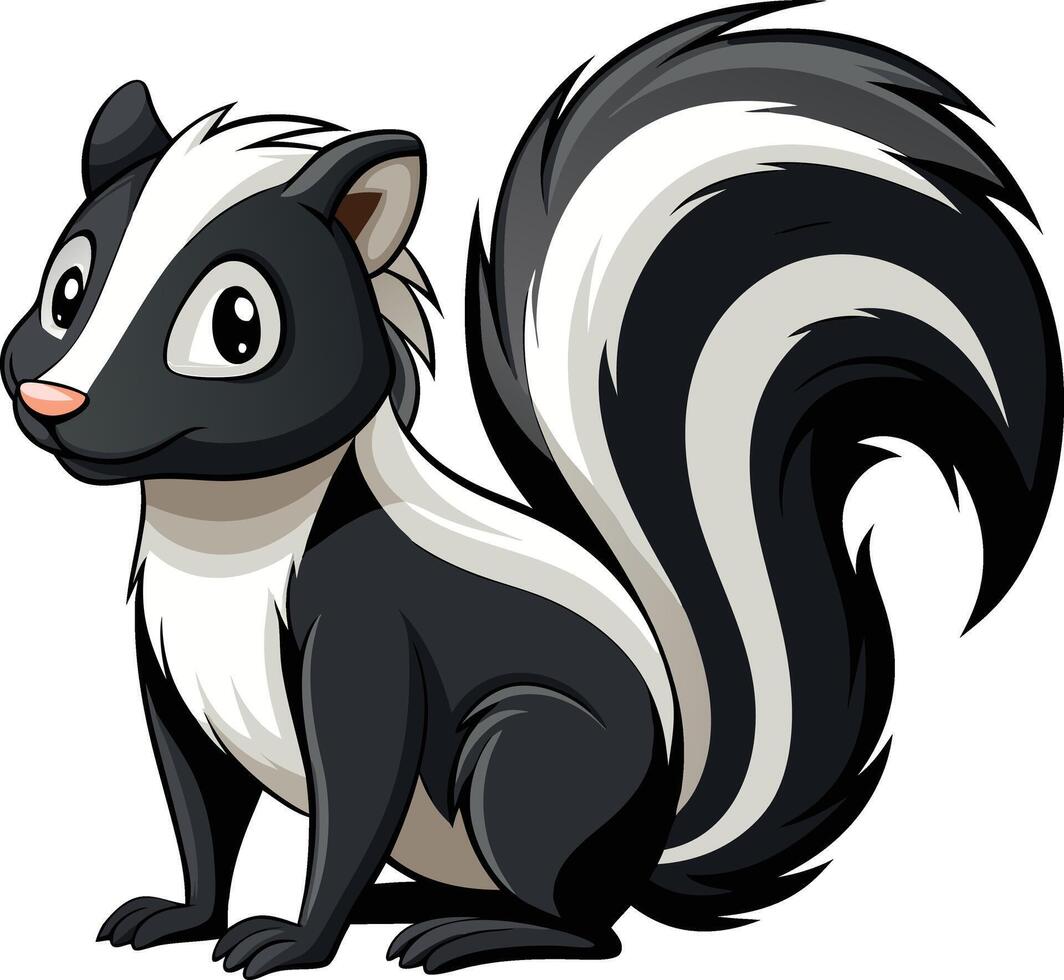 Playful Skunk Available on EPS File vector