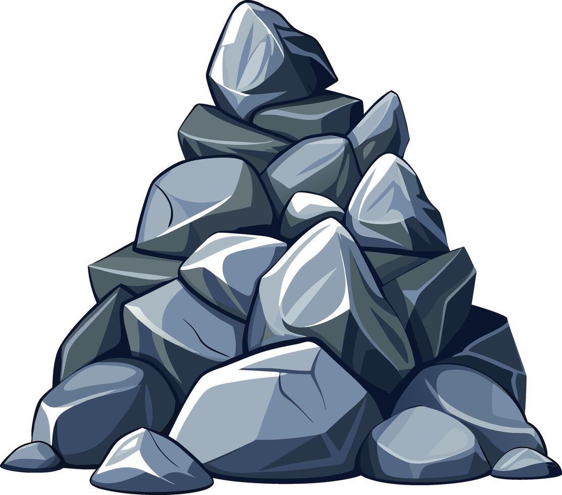 Textured Pile of Rocks Available on EPS File vector