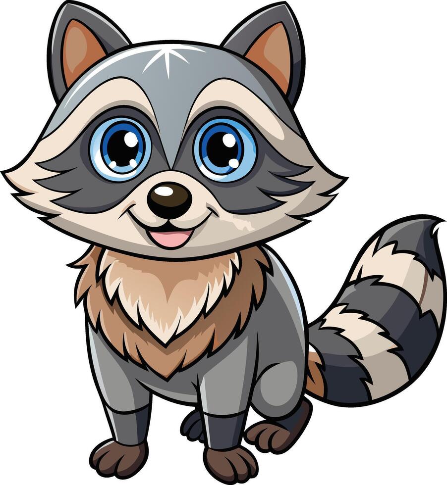 Mischievous Raccoon Available on EPS File vector