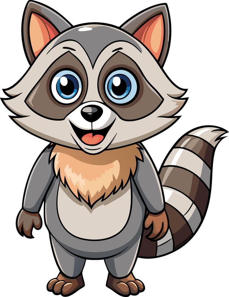 Curious Raccoon Available on EPS File vector