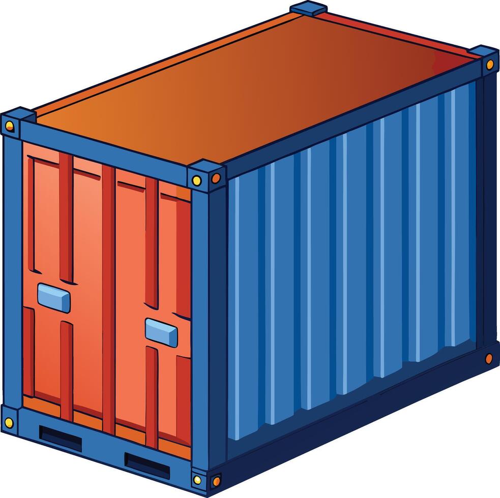Industrial Shipping Container - Available on EPS File vector