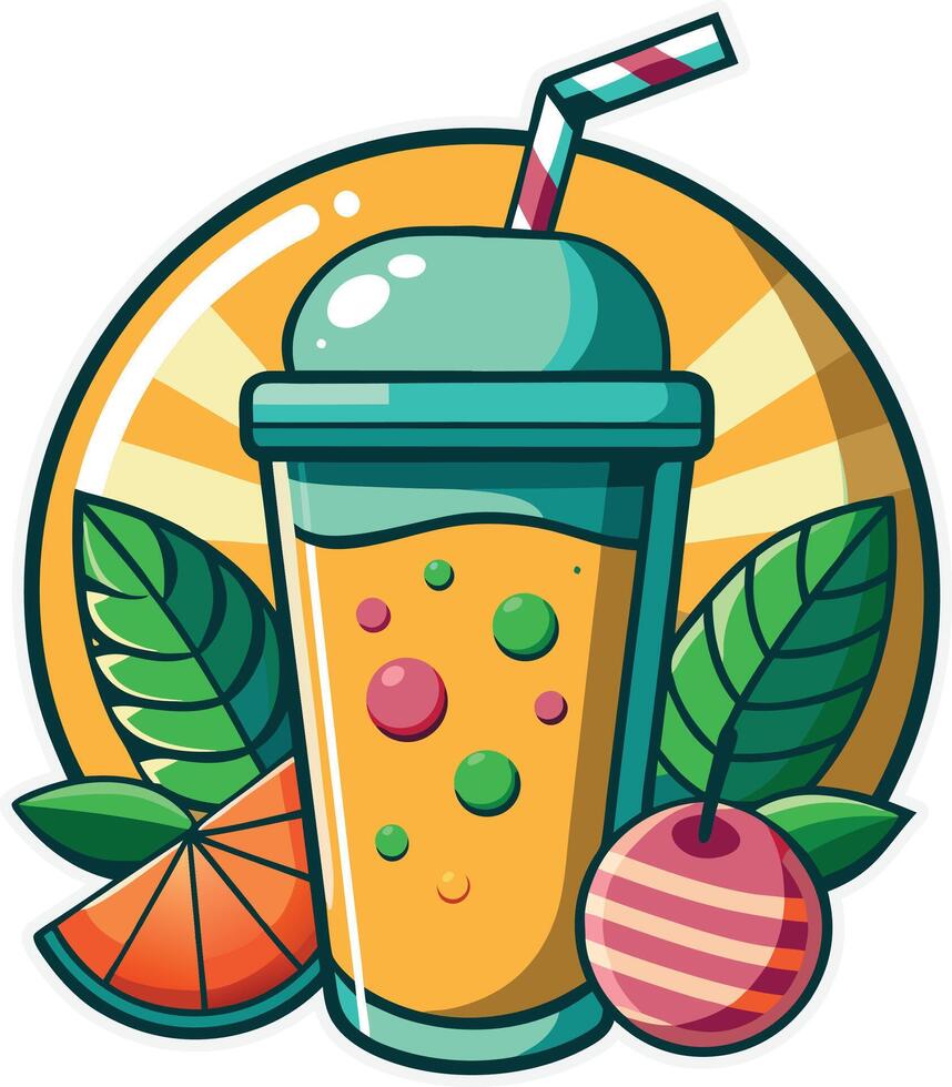 Delicious Smoothie Available on EPS File vector