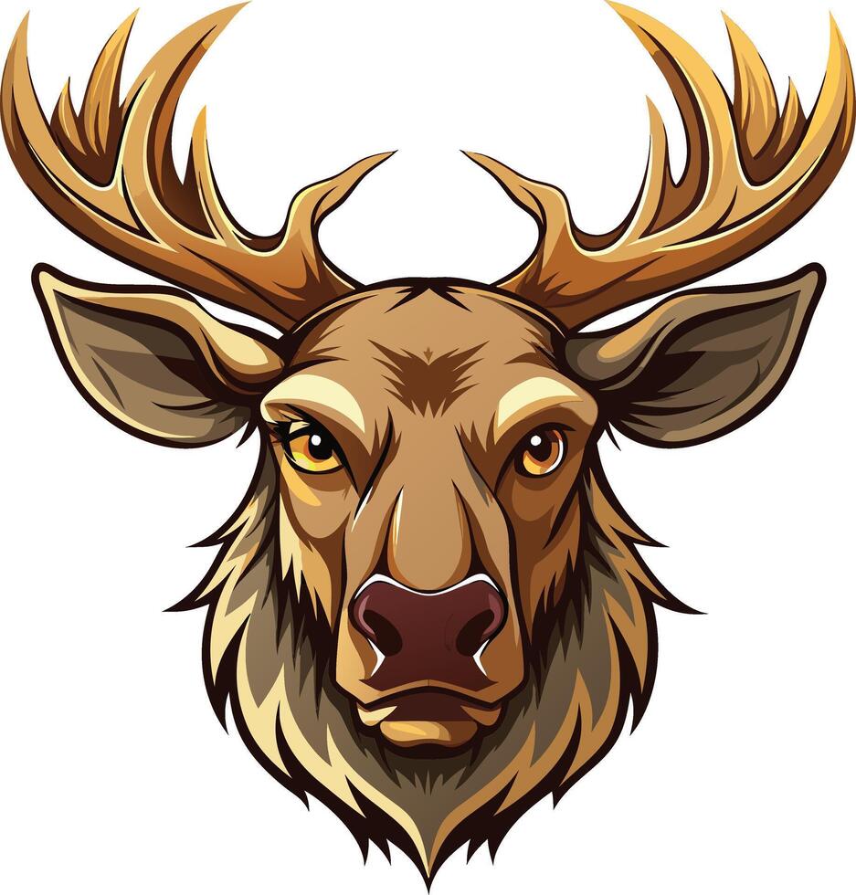Majestic Moose Head Available on EPS File vector