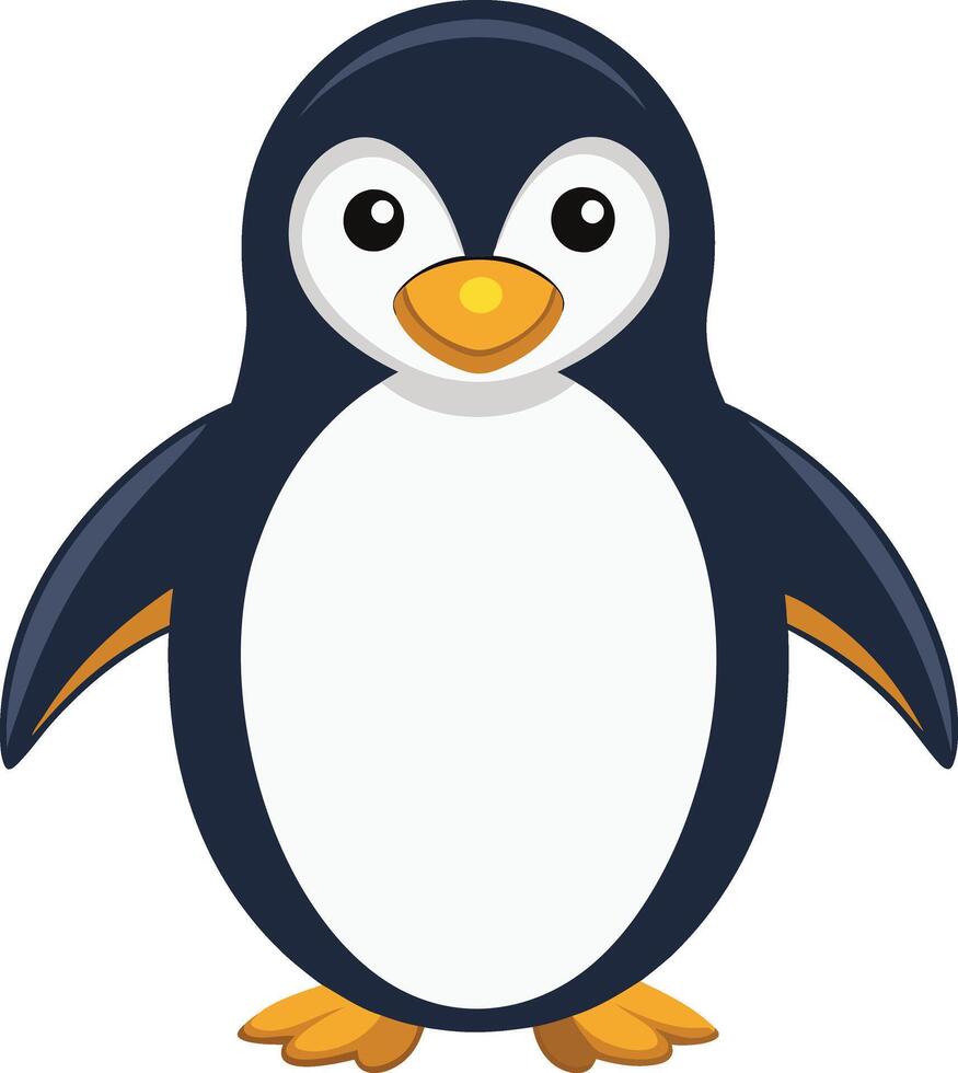 Playful Penguin Full Body Available on EPS File vector