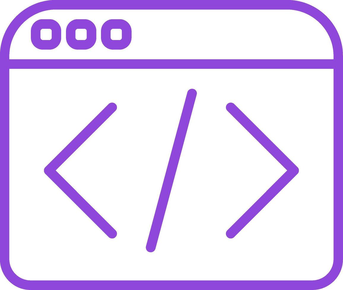 Web Programing Line Two Color Icon vector
