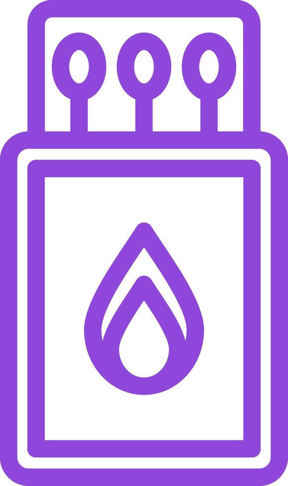 Match box Line Two Color Icon vector