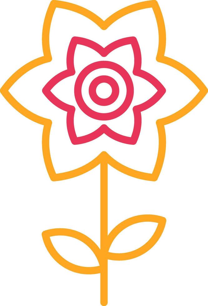 Daffodil Line Two Color Icon vector