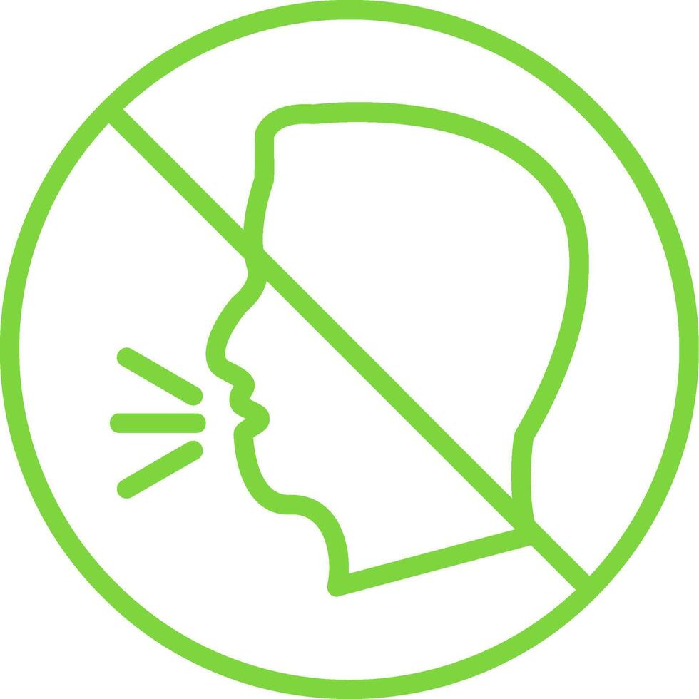 Inability To Speak Line Two Color Icon vector