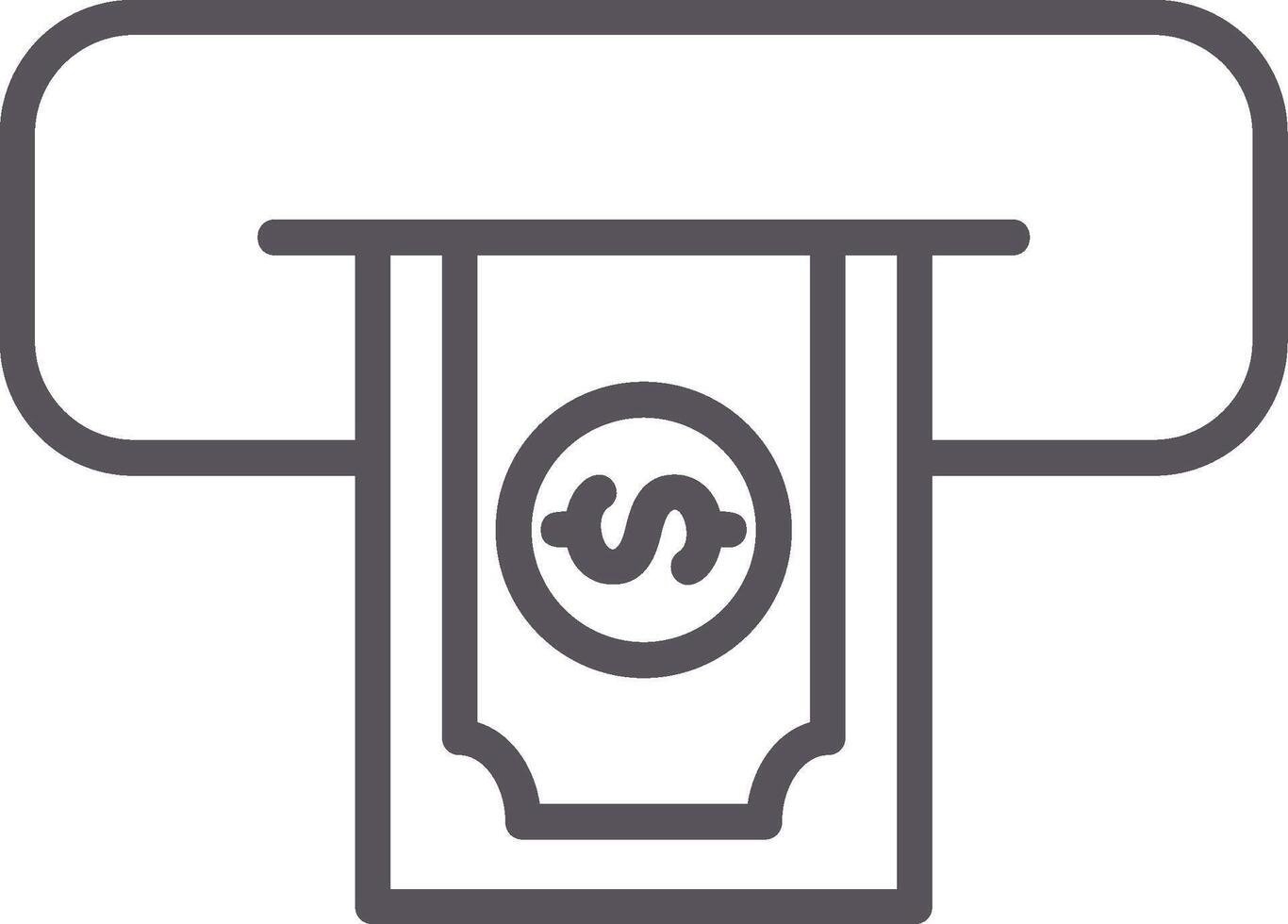 Cash Withdraw Line Two Color Icon vector