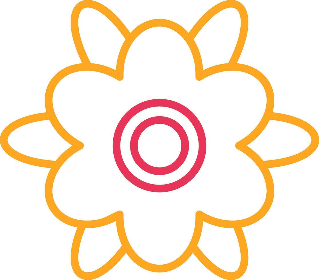 Strawberry Blossoms Line Two Color Icon vector