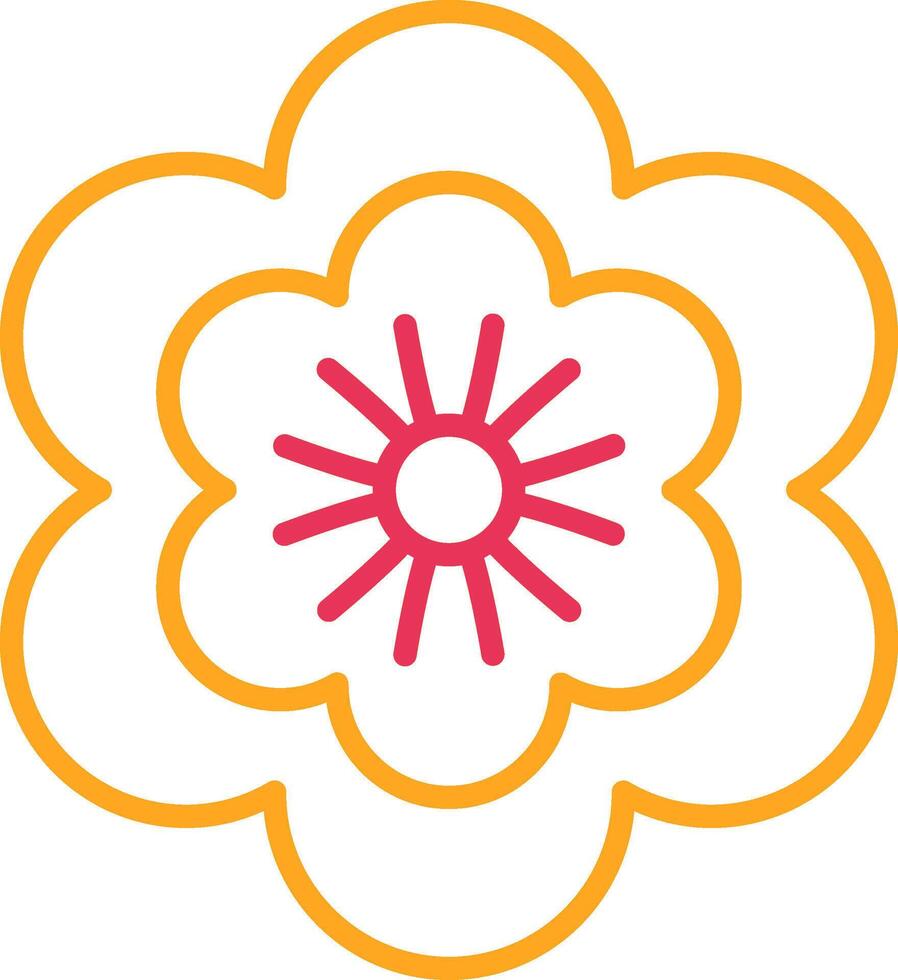 Geranium Line Two Color Icon vector