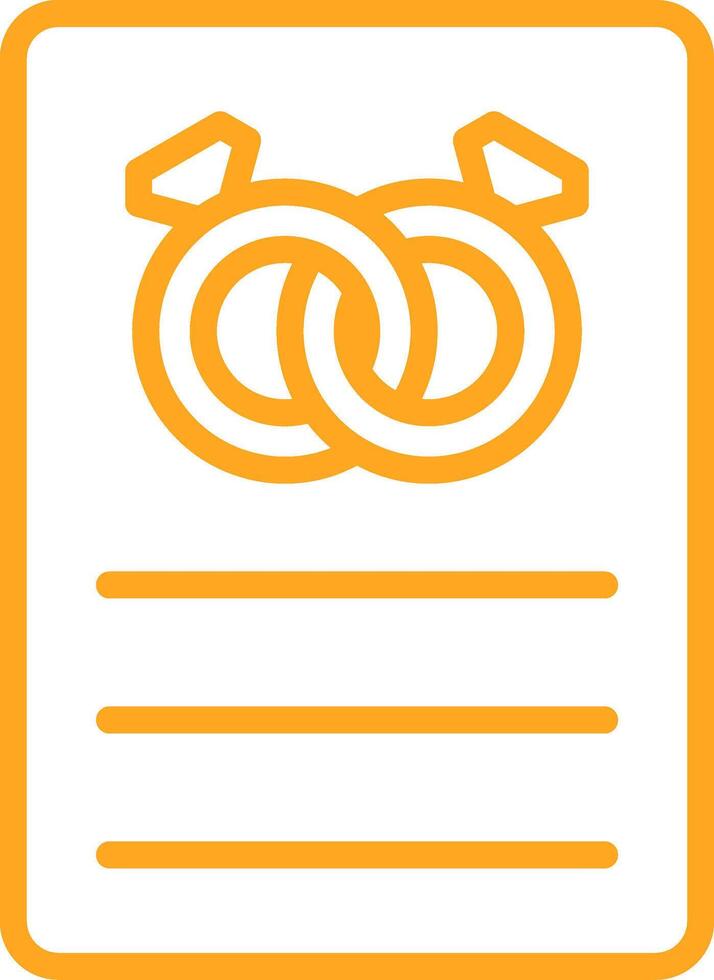Wedding Card Line Two Color Icon vector