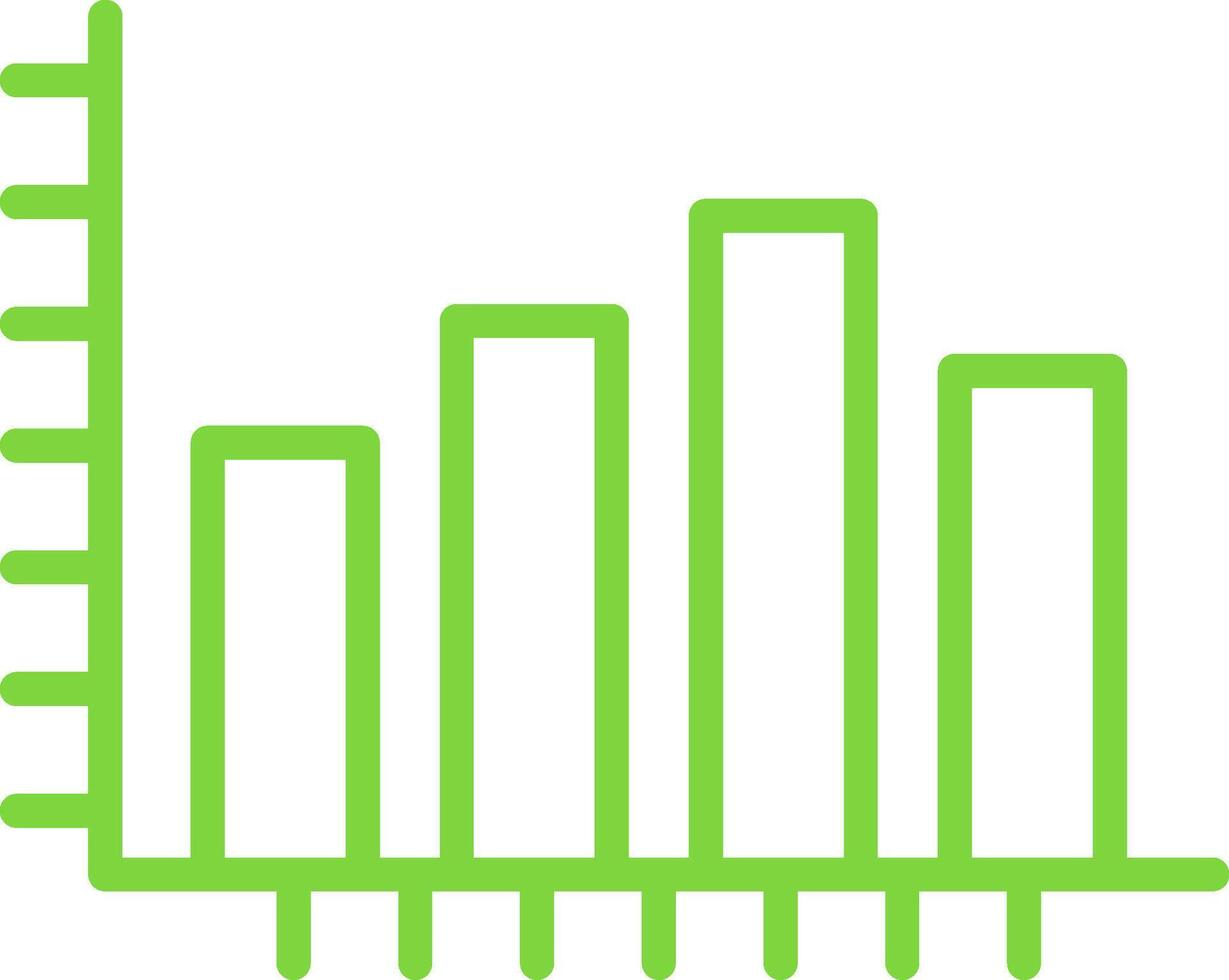 Bar Chart Line Two Color Icon vector