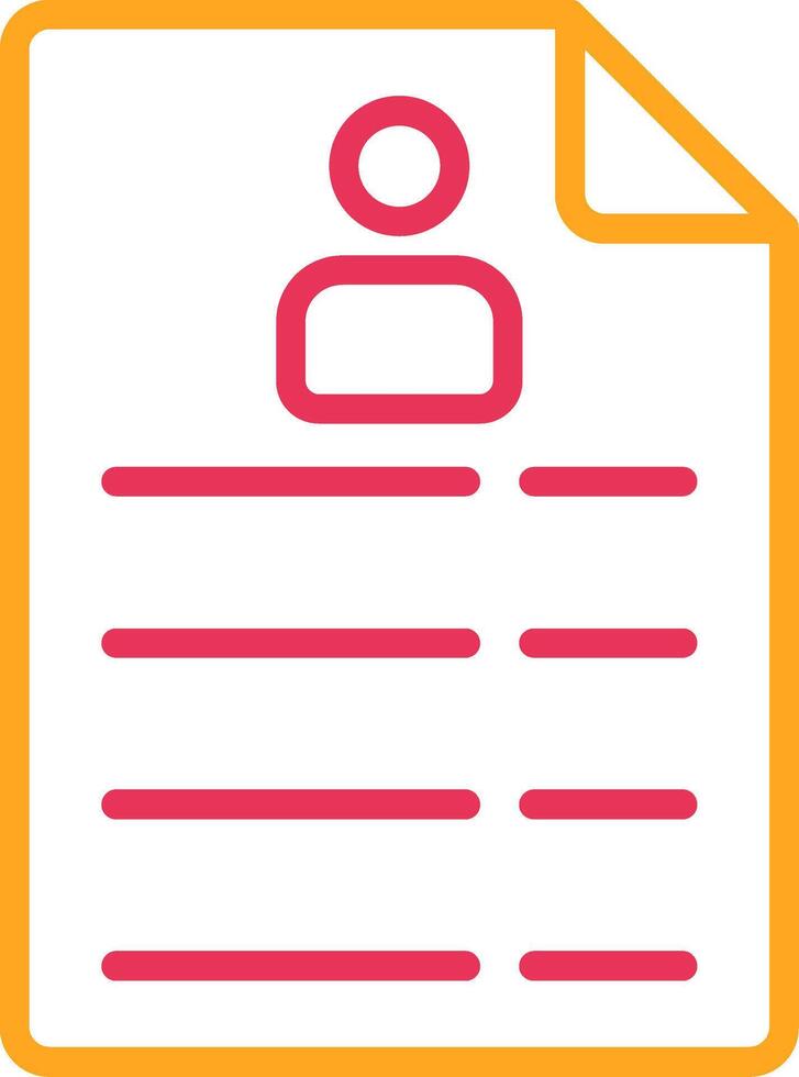 CV Line Two Color Icon vector