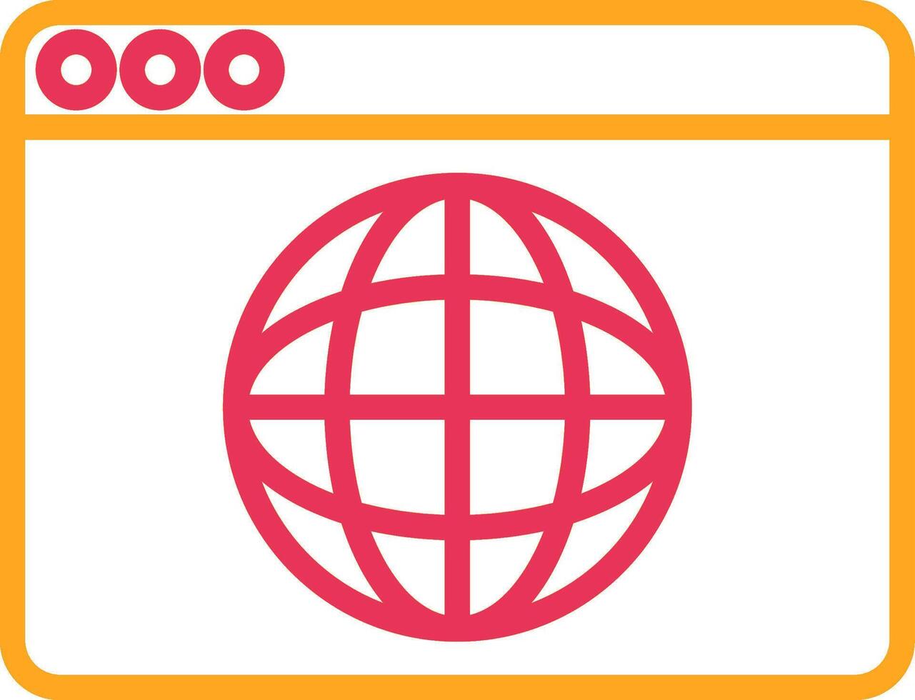 Browser Line Two Color Icon vector