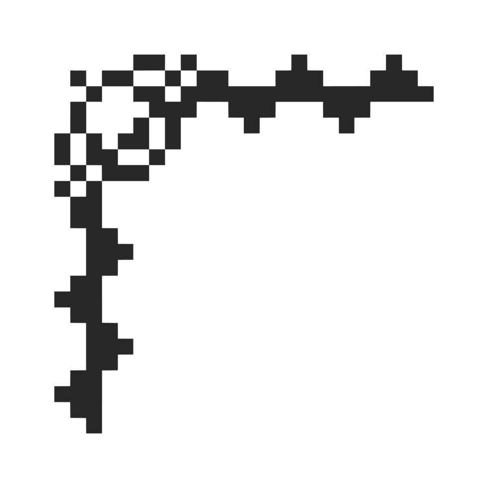 classic pixel border design vector