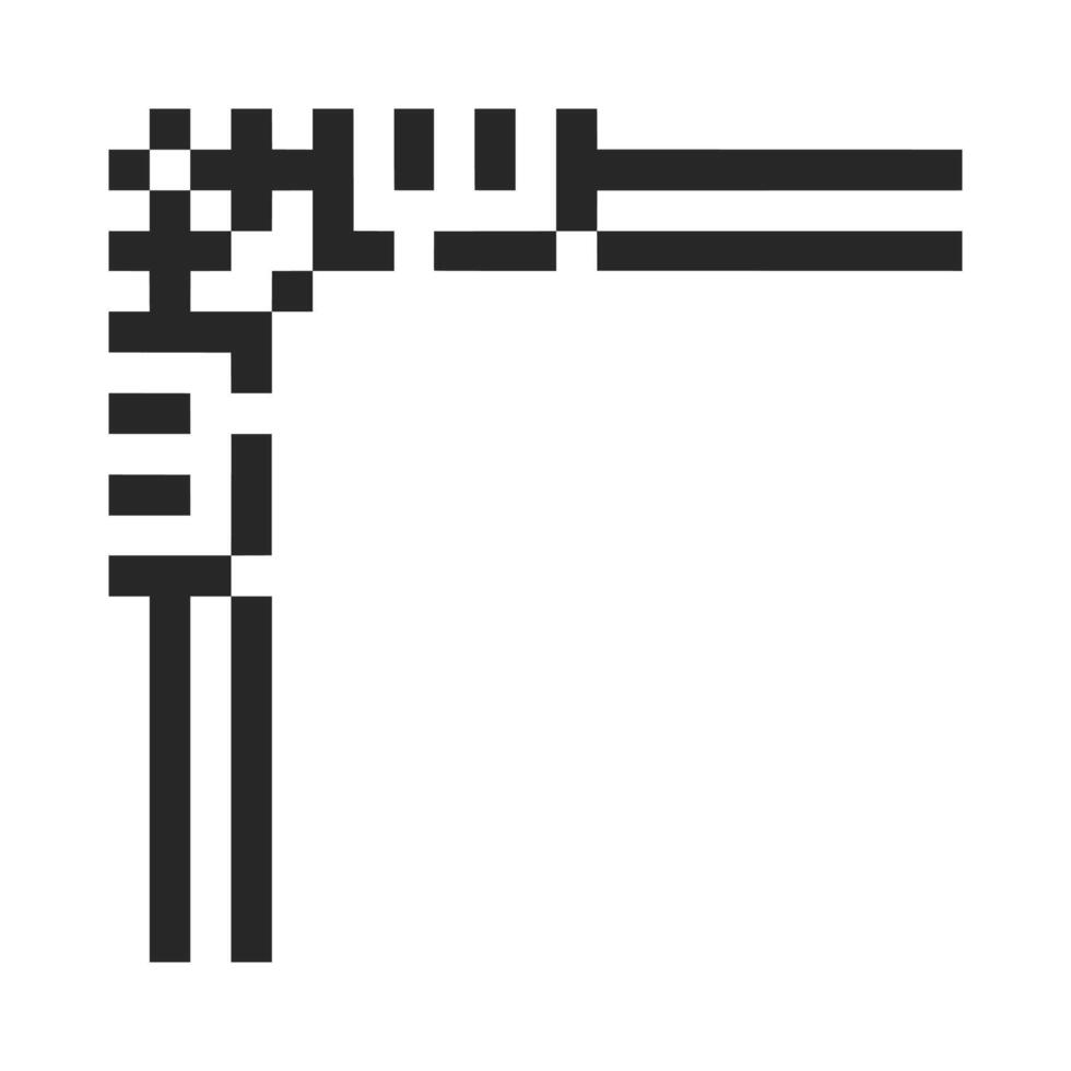 pixel art edge border vector