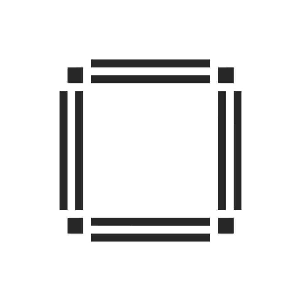 Simple canvas surrounded by a decorative edge vector