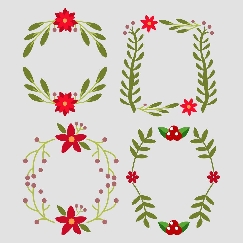 Christmas frames and borders vector
