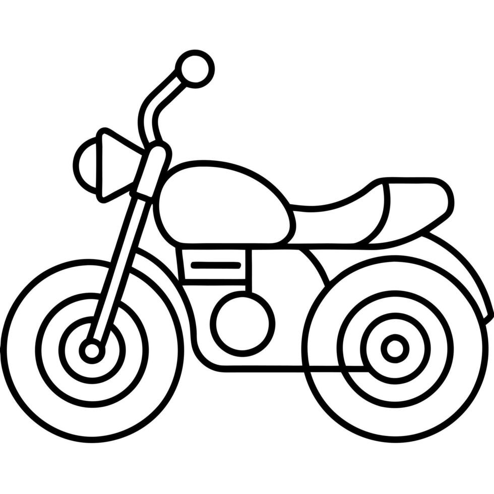 Motorcycle coloring pages for kids vector