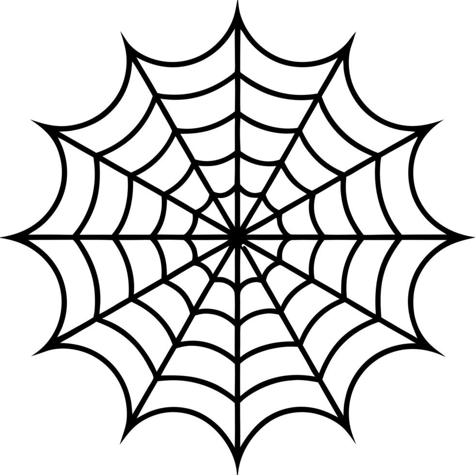 Spider web coloring pages vector