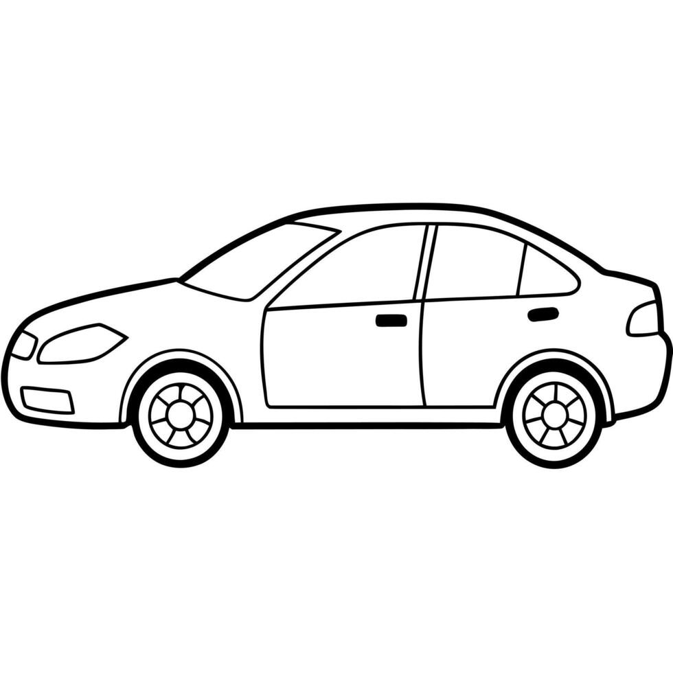 Car coloring pages for kids vector