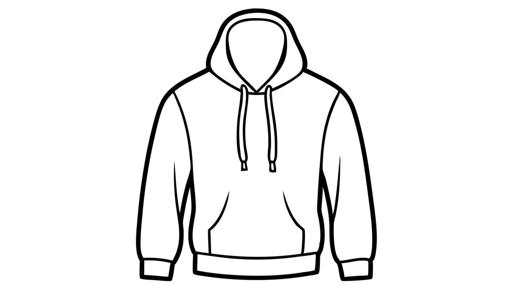 A hoodie is shown in a drawing vector