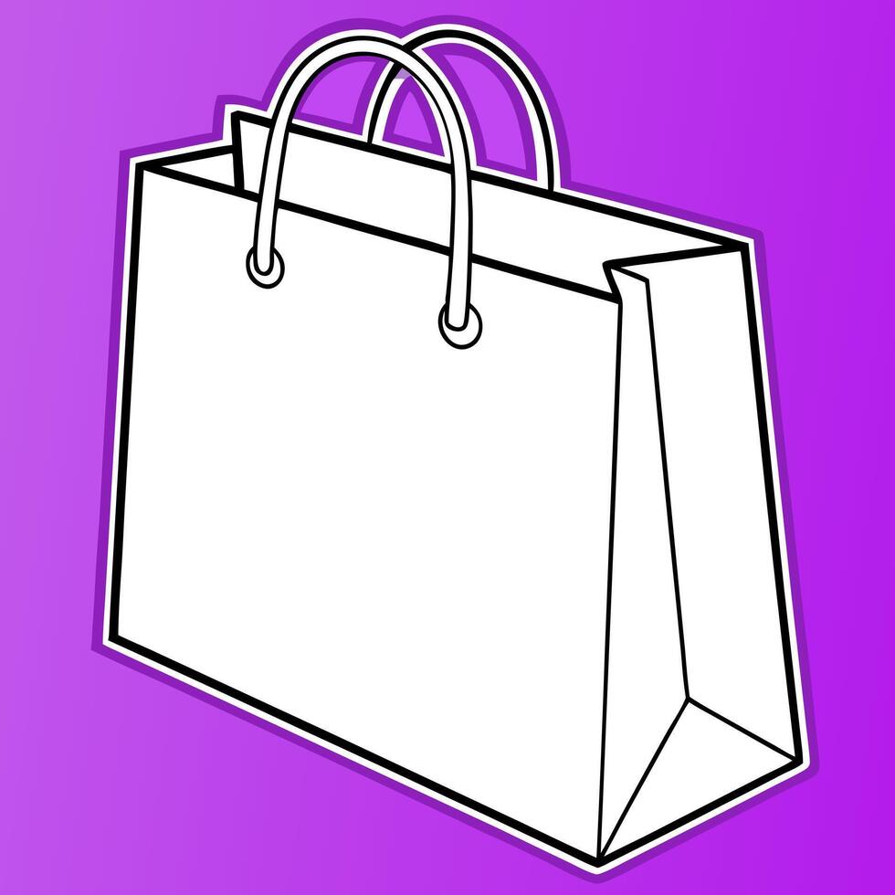 Shopping bag icon illustration vector