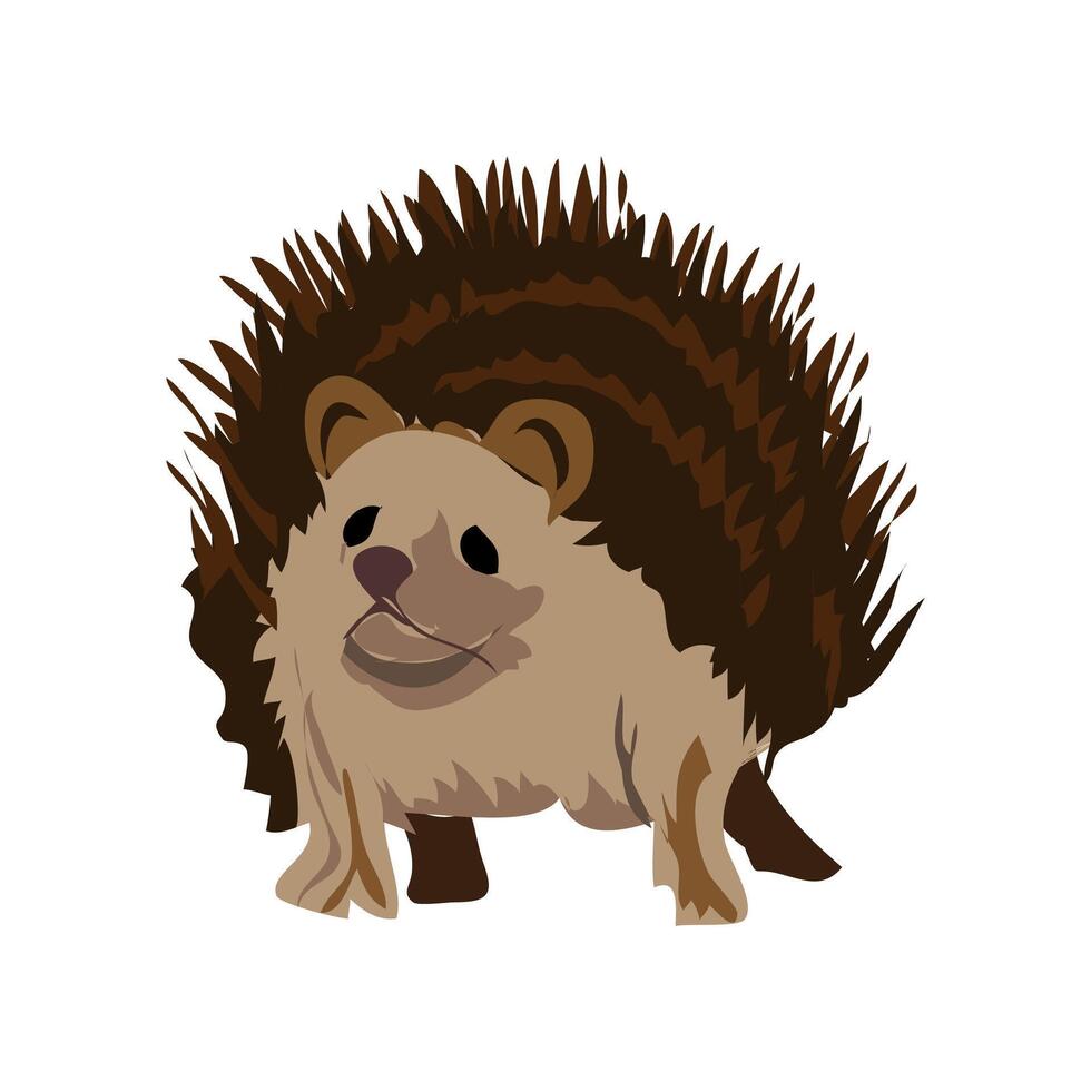 erizos which is translated as hedgehog in flat design illustration vector