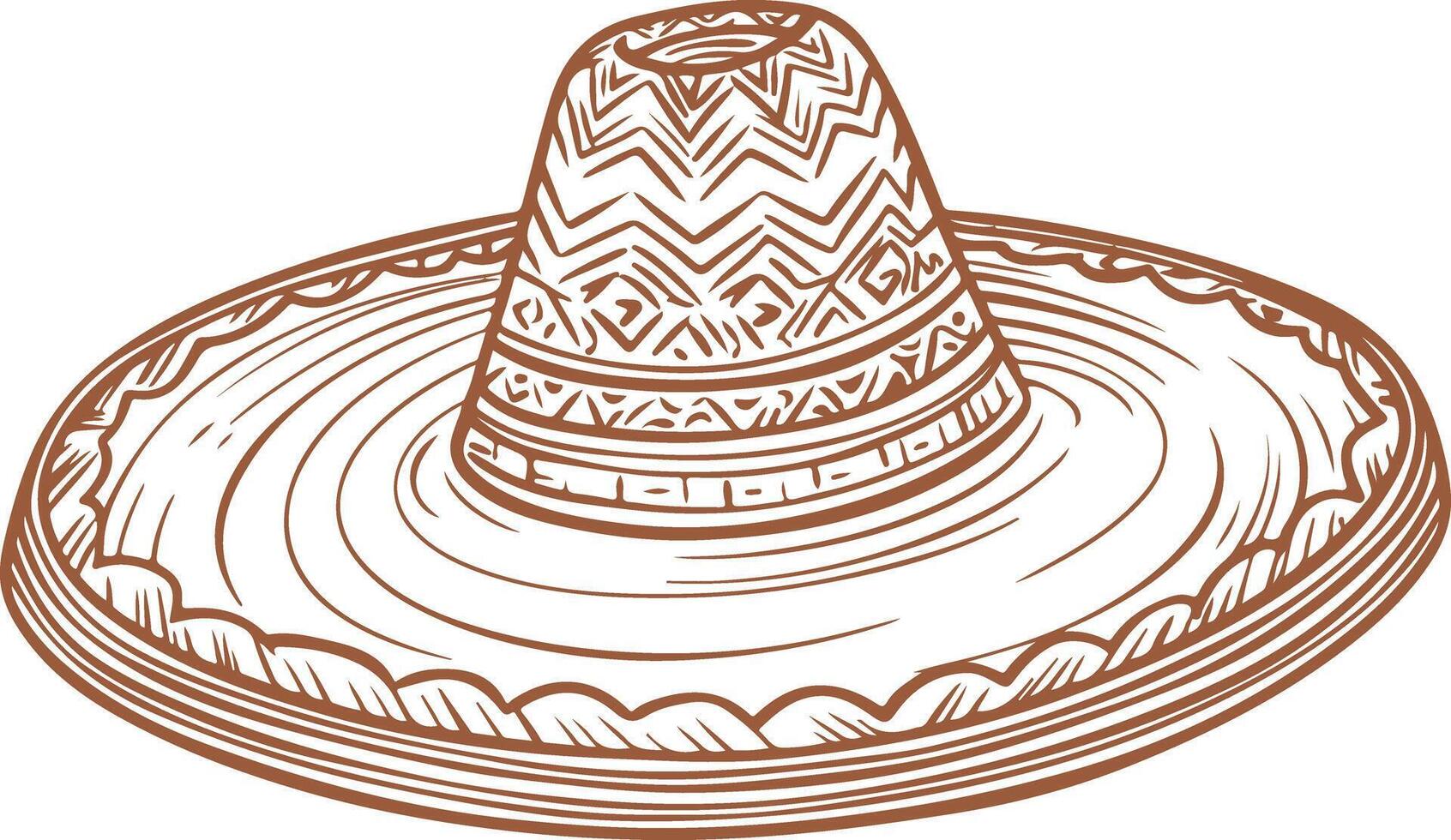 A Mexican palm hat vector