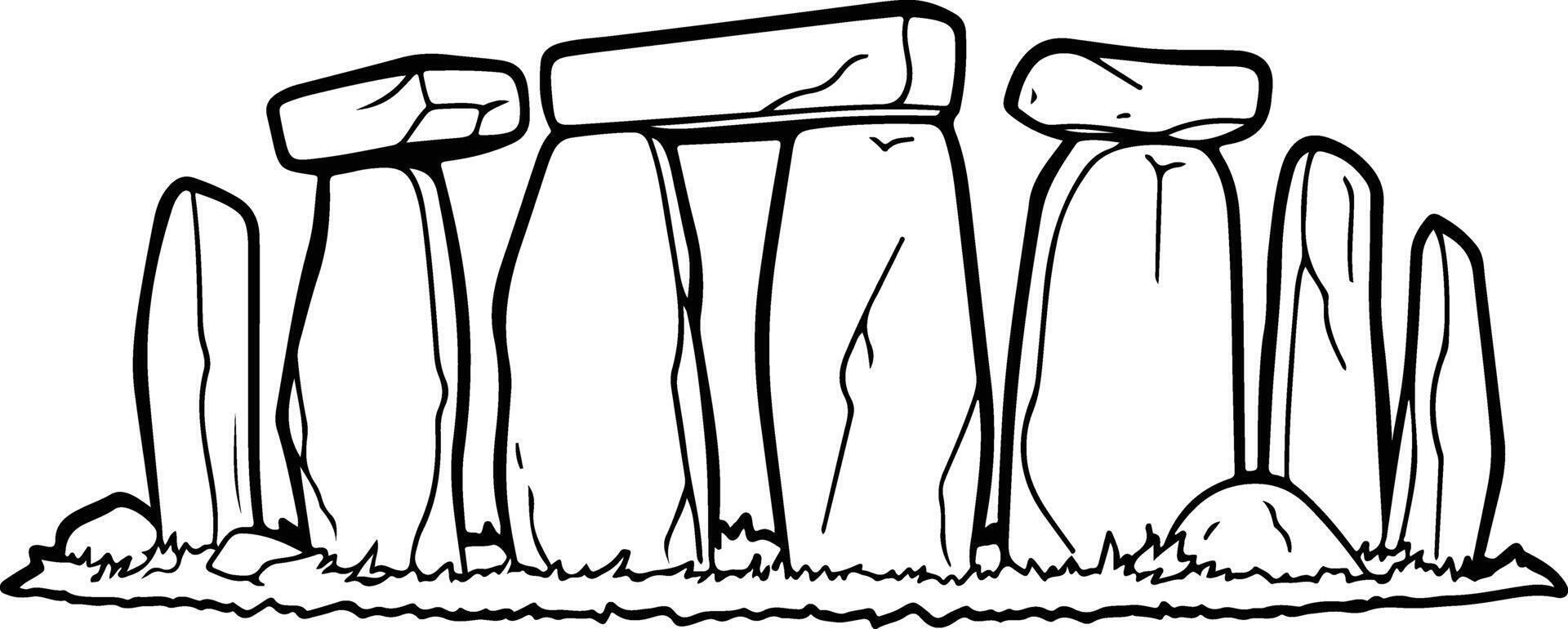 Stonehenge coloring pages vector