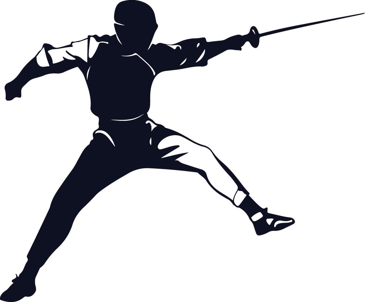 Fencing Sport Player Design Silhouette vector