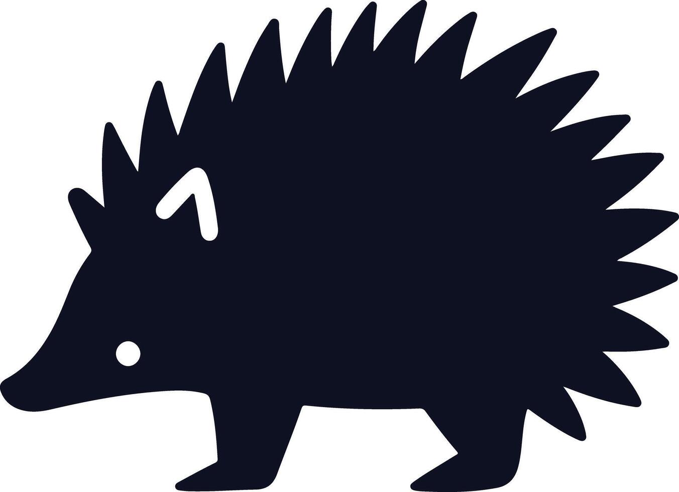 Black Porcupine Silhouette vector