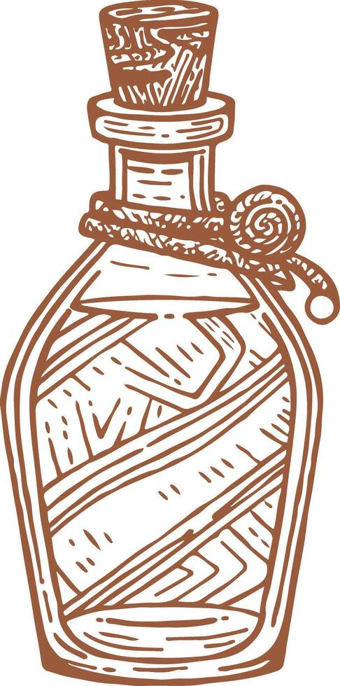 A bottle of Mezcal vector