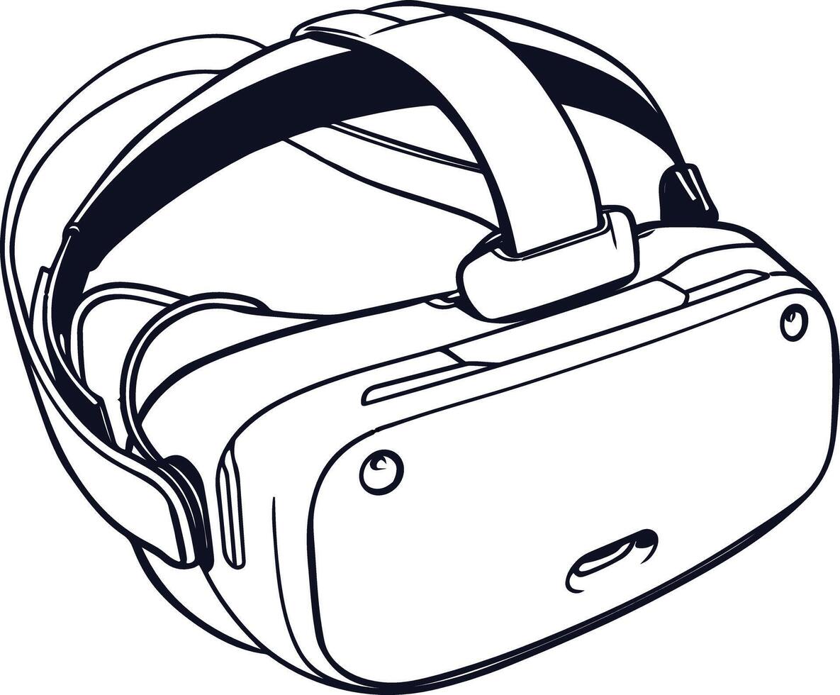 VR Headset outline vector