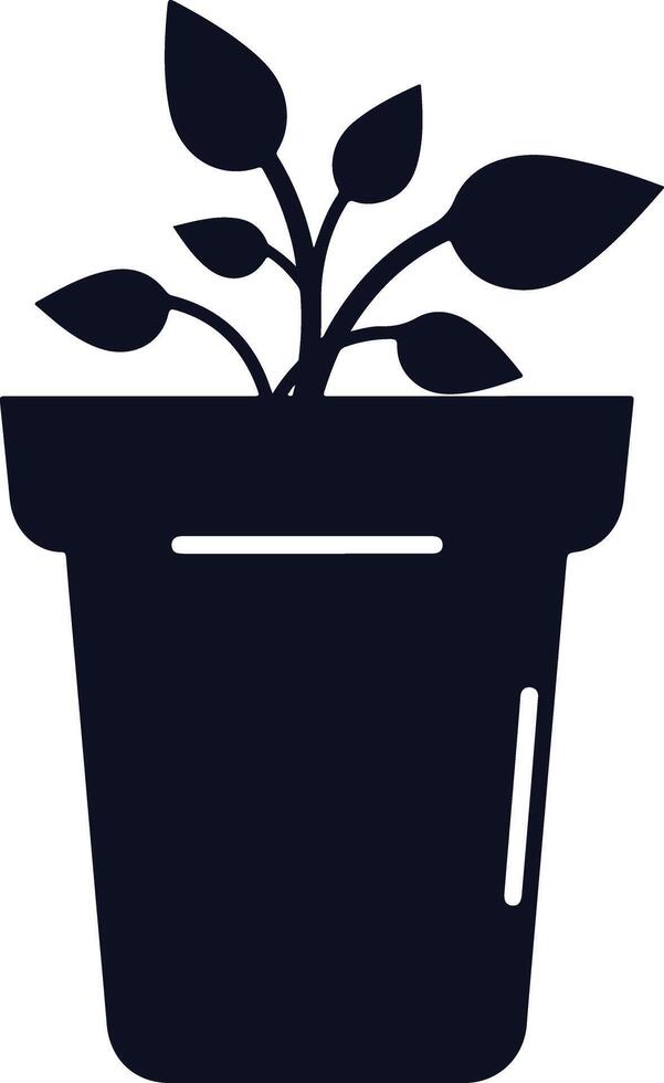 A plant growing from a recycling bin vector